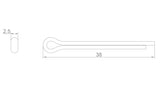 Katana split pins for shimano sram avid disc pads (2 pieces)