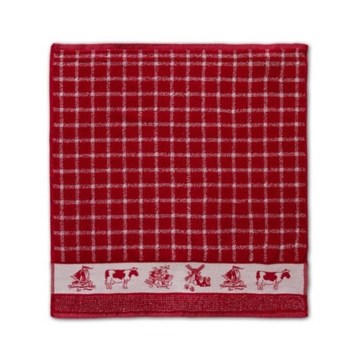 Ddddd keukendoek dutchie rood 50x55cm 6 stuks