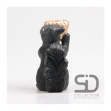 Season inspired decoration theelichthouder eekhoorn 16,3cm zwart