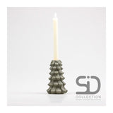 Season inspired decoration kaarsenstandaard 10x10xx15 olijfgroen