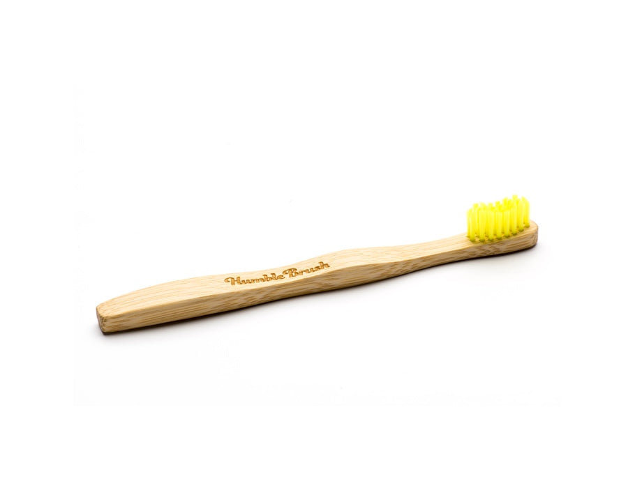 The humble co. tandenborstel bamboe - kind - ultra soft - geel