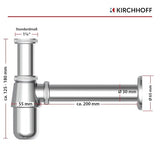 Kirchhoff beker sifon, chroom, 1 1 4 (5 4 ) x 32 mm - 98803110