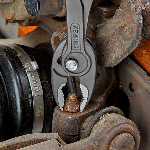 Knipex twingrip verstelbare grijptang | antislip kunststof bekleed | zwart geatramenteerd | lengte 200 mm | zelfbedieningskaart blister - 82 01 200 sb