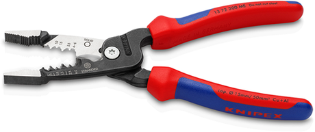 Knipex wirestripper metrisch model | meer-componentengrepen | zwart geatramenteerd | lengte 200 mm - 13 72 200 me sb