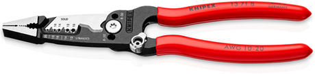 Knipex wirestripper multifunctionele tang | voor elektricien | amerikaans model | kunststof bekleed - 13 71 8
