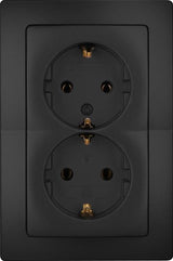 Enzo kopp hk05 mat zwart inbouw stopcontact ra dubbel - 4621720