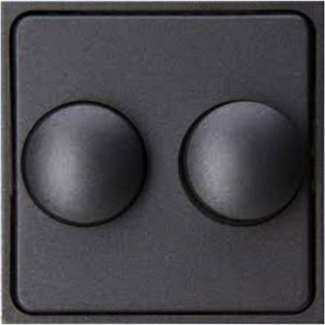 Enzo kopp hk07 antraciet afdekplaat + knop duo dimmer - 4623035
