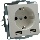 Enzo kopp hk07 pure mat wit inbouw stopcontact ra met 2x usb - 4624115