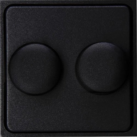 Enzo kopp hk07 pure mat zwart afdekplaat + knop duo dimmer - 4624535