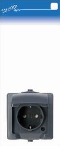 Enzo kopp swd opbouw stopcontact ra enkel antraciet - 6628220