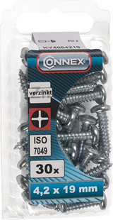 Connex plaatschroef pank 4.2x19 30st vz - ky4064219