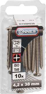 Connex plaatschroef pank 4.2x38 10st a2 - ky4564238