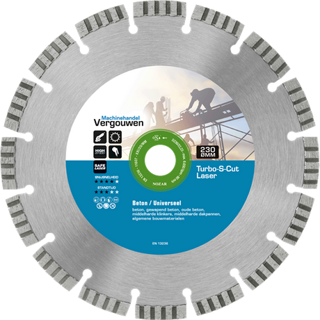 Vg diamantzaag 230 22.2mm laser turbo-s-cut