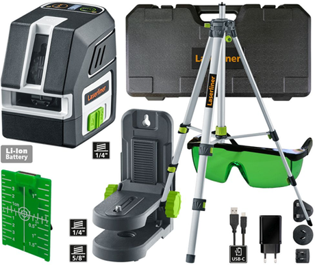 Laserliner pocketcross-laser 2g set | groene laserstraal + statief 150 cm - 036.713a
