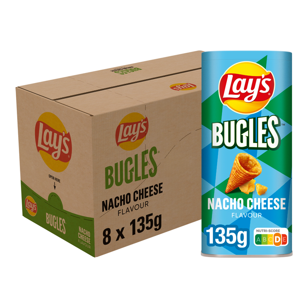 Lay's bugles nacho cheese snack box - chips - 8 x 135 gram