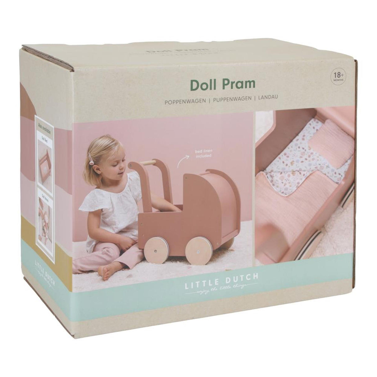 Little dutch tiamo poppenwagen fsc hout