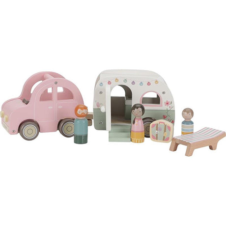 Little dutch speelgoed auto met caravan fsc