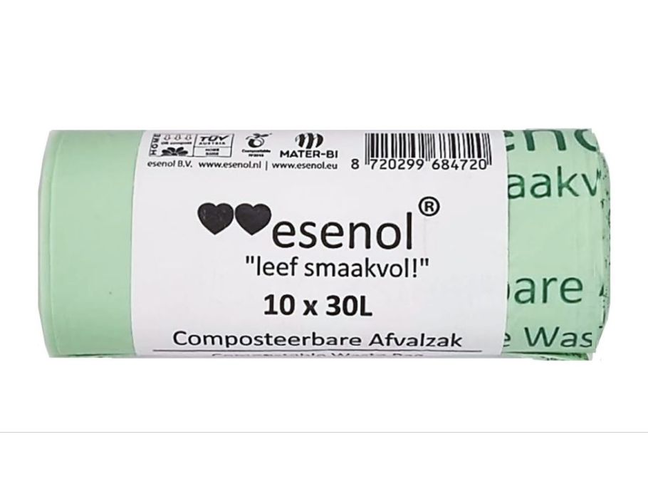 Leef Smaakvol Esenol Composteerbare afvalzakken 30 liter 1 rol van10st