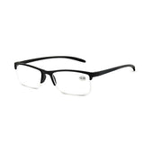 Spectrum leesbril zwart rechthoekig half randloos 1.00