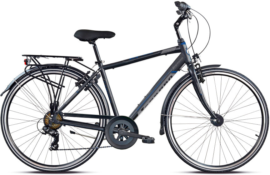 Legnano Cambridge 28 Inch 58 cm Heren 7V V-Brakes Matgrijs Zwart