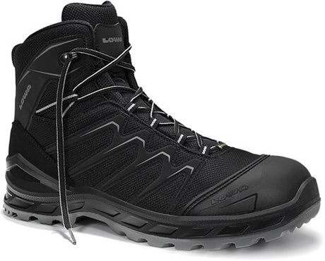 Lowa veiligheidsschoenen lowa werkschoen larrox work gtx mid 5480 s3 | zwart grijs | maat 41 - 4063606292664