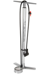 fietspomp met manometer aluminium 61 cm zilver