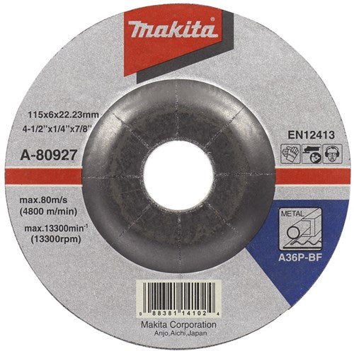 Makita accessoires afbraamschijf 115x6,0mm metaal - a-80927 - a-80927