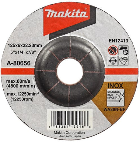 Makita accessoires afbraamschijf 125x6mm rvs - a-80656 - a-80656