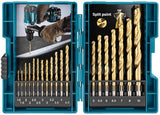 Makita accessoires makita metaalborenset 19-delig hss-tin - d-67527