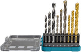 Makita accessoires borenset steen hout metaal 9-delig - d-71962