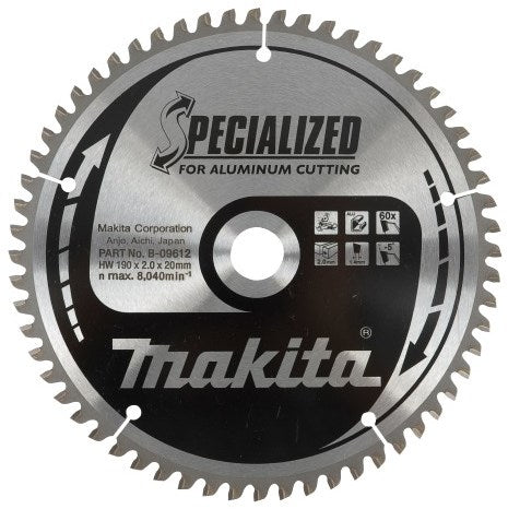 Makita accessoires cirkelzaagblad alu 160x20x2.4 60t 0g - b-09553