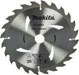 Makita accessoires cirkelzaagblad hout | 165x20x1,6 24t 18g - e-15643 - e-15643