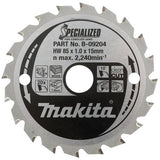 Makita accessoires makita cirkelzaagbad voor hout | specialized | ø 85mm asgat 15mm 20t - b-33576