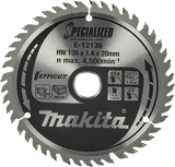 Makita accessoires makita cirkelzaagblad voor hout | efficut | ø 136mm asgat 20mm 45t - e-12136