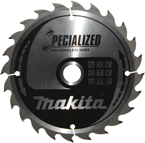 Makita accessoires cirkelzaagblad hout | specialized 165x20x1,5 24t 20g - b-32904 - b-32904