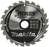 Makita accessoires makita cirkelzaagblad voor hout | specialized: noest spijker | ø 190mm asgat 30mm 24t - b-33118