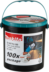 Makita accessoires doorslijpschijf rvs 125x22,23x1,2mm, 100 stuks - d-18770-100