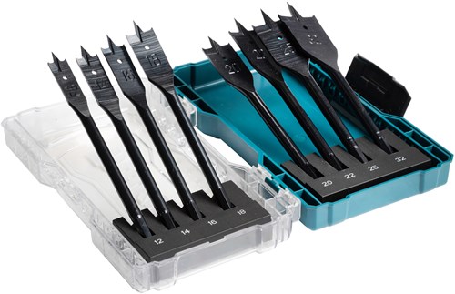 Makita accessoires makita toebehoren - e-08698 - platte houtboren - 8 delige set