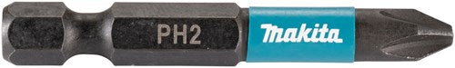 Makita accessoires e-12407 slagschroefbit | ph2x50mm | x impact black | 10 stuks - e-12407
