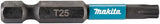 Makita accessoires e-12435 slagschroefbit | t25x50mm | x impact black | 10 stuks - e-12435