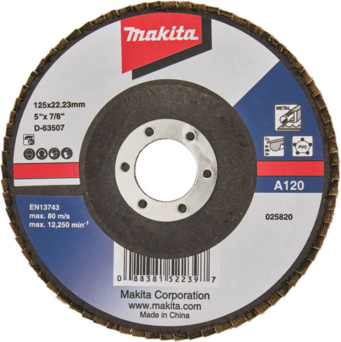 Makita accessoires lamellenschuurschijf 125mm a120 - d-63507 d-63507