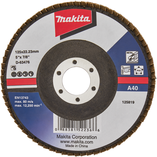 Makita accessoires lamellenschuurschijf 125mm a40 - d-63476 - d-63476