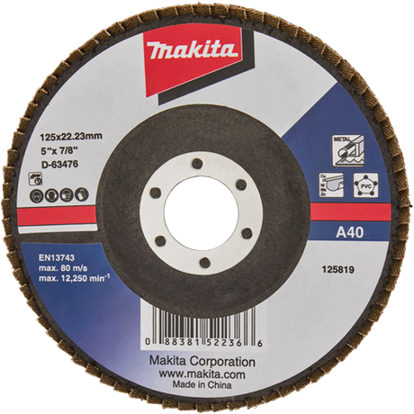 Makita accessoires lamellenschuurschijf 125mm a40 - d-63476 - d-63476
