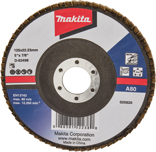 Makita accessoires lamellenschuurschijf 125mm a80 - d-63498