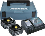 Makita 197624-2 | lxt power source kit 18v in mbox (2x 5.0ah bl1850b accu + dc18rc snellader) - 197624-2