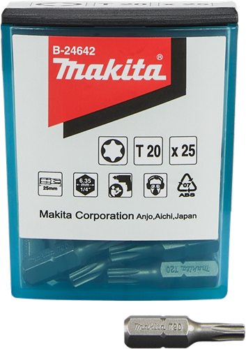 Makita accessoires schroefbit t20x25mm - b-24642 - b-24642