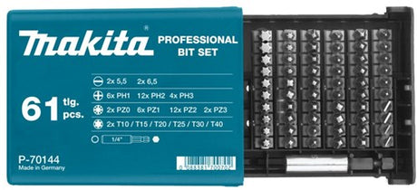 Makita accessoires makita p-70144 schroefbitset 61-delig