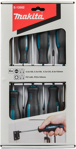 Makita accessoires schroevendraaierset 6-delig pz sl - e-13502 e-13502