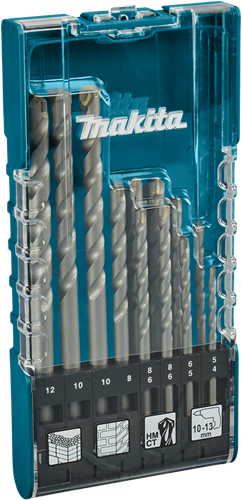 Makita accessoires makita d-77126 steen-spiraalboorset 12-delig 4 mm, 5 mm, 6 mm, 8 mm, 10 mm, 12 mm 1 set(s)