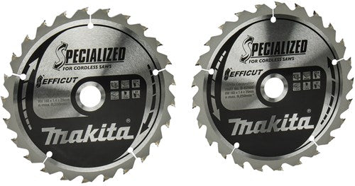 Makita accessoires makita b-62985-2 cirkelzaagbladset 165 x 20 x 1.4 mm aantal tanden: 25 2 stuk(s)
